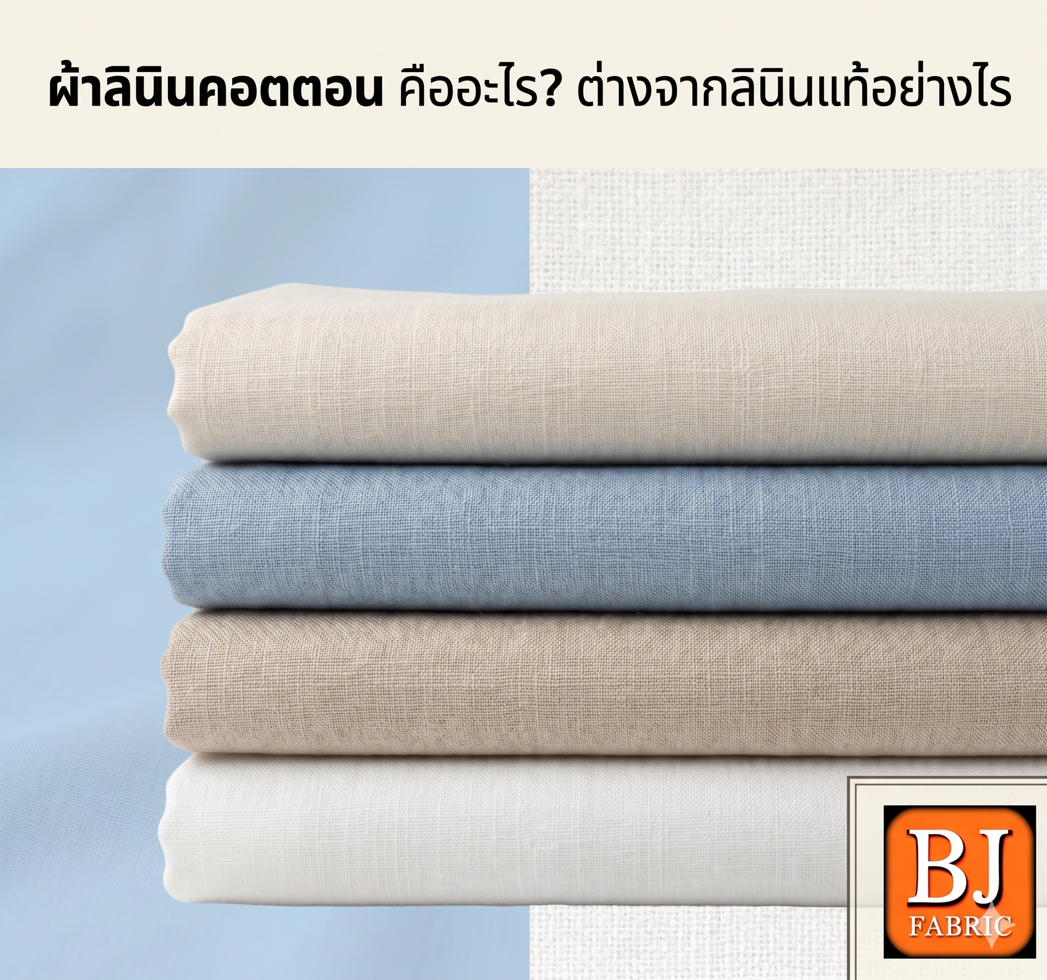 ผ้าลินินคอตตอน คืออะไร? ต่างจากลินินแท้อย่างไร